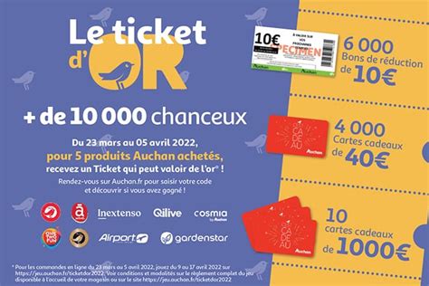 Haut 34 Imagen Auchan Ticket D Or Fr Thptnganamst Edu Vn