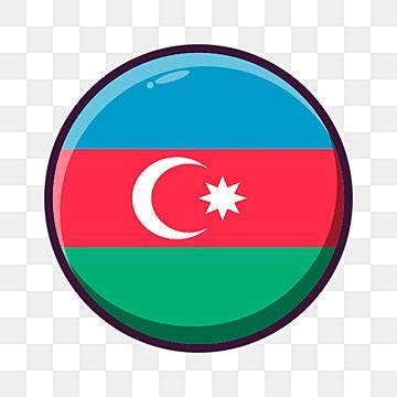 Azerbaijan Flag Vector Hd Png Images Round Country Flag Azerbaijan