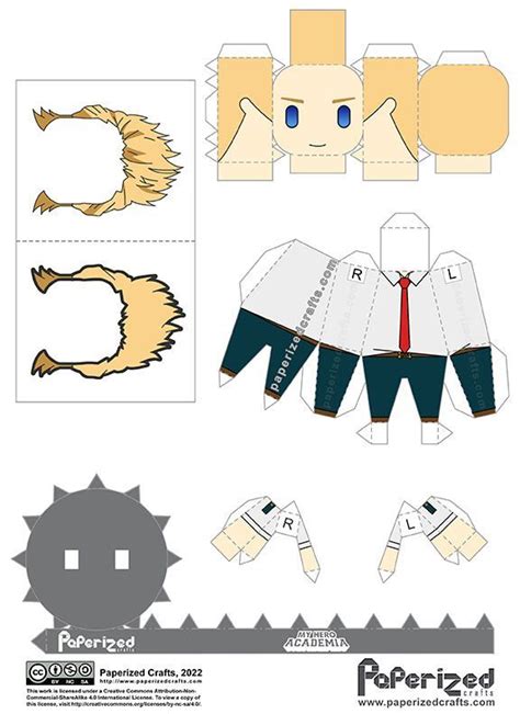 My Hero Academia Mirio Togata Papercraft In Paper Doll Template