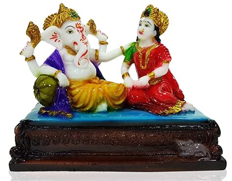 Buy Lord Ganesha With Wife Riddhi Siddhi Home Decor Ganpati Bapa