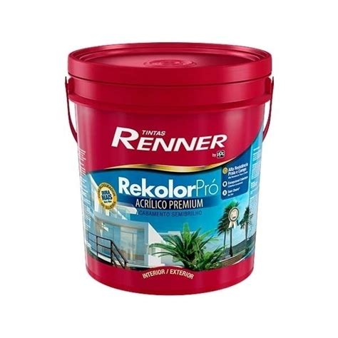 TINTA ACRÍLICA REKOLOR PRÓ SEMIBRILHO BRANCO 18L RENNER