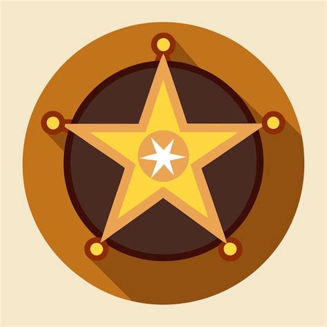 Sheriff Star Icon Clipart Vector Art And Illustration Premium Ai