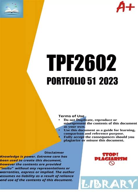 Tpf Assignment Portfolio Due September