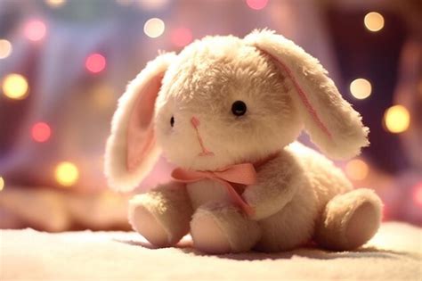 Premium Ai Image A Cuddly Rabbit Plushie
