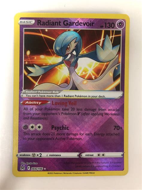 Pokemon Radiant Gardevoir Swsh11 Lost Origin 2022 Nm Foil 069196 Box