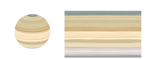 Transparent Depiction Of Saturn Planet Featuring Its Texture Map Vector ...