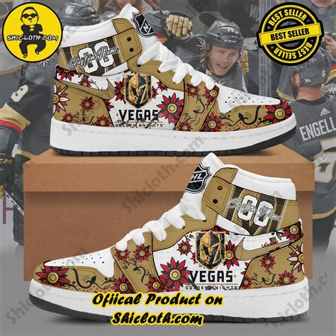 Nhl Vegas Golden Knights Nike Air Jordan 1 Shoes Style 2 Shicloth