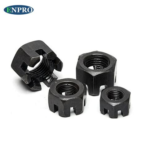 Hot Sale M16 High Strength Black Oxide Hex Slotted Castle Nut DIN935