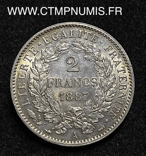 Francs Argent Ceres A Paris Sup Ctmp Numis