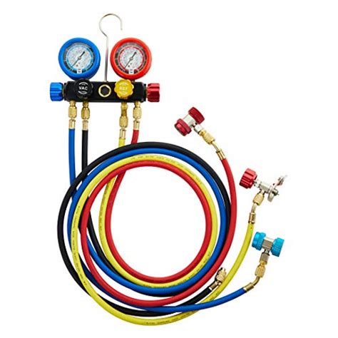 Lichamp Hvac Gauges With Hoses Ac Manifold Gauge Set R A R A R