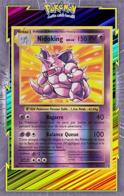 Nidoking Reverse Xy Evolutions Carte Pokemon Neuve