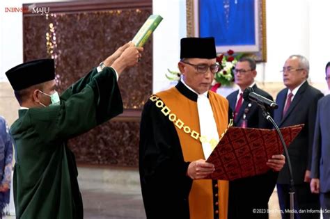 Presiden Jokowi Saksikan Pembacaan Sumpah Sunarto Jadi Wakil Ketua Ma