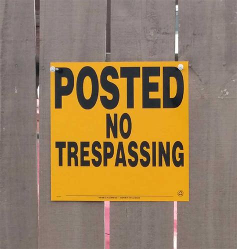 Posted No Trespassing Poly Sign Minuteman Signs