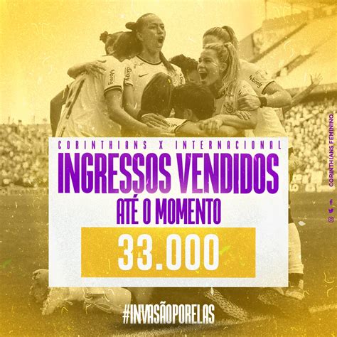 Corinthians on Twitter O Corinthians informa que 33 mil ingressos já