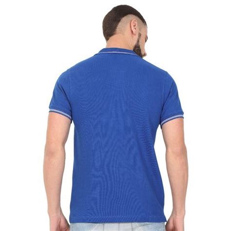 Cotton Ruffty Royal Blue Polo T Shirts For Men Size S To 5xl At Rs