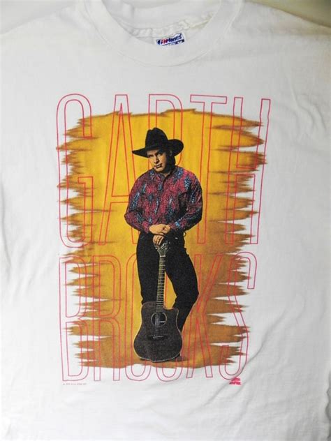 Garth Brooks T Shirt 1992 Vintage White Adult Size Large