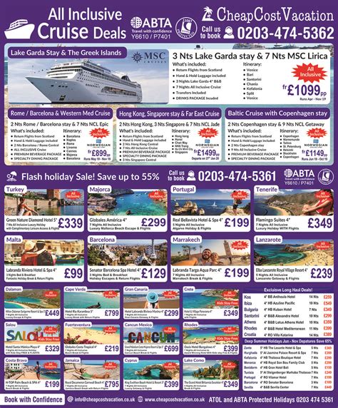 All Inclusive Deals | Cruise deals, All inclusive cruises, Hotel packages