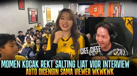 MOMEN KOCAK REAKSI REKT PAS VIOR INTERVIEW MSC AUTO DICENGIN VIEWER