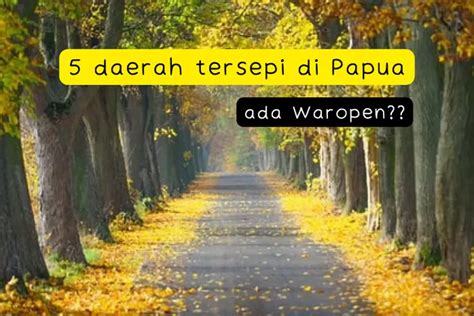 Sunyi Inilah Daerah Tersepi Di Provinsi Papua Nomor Cuman Ada