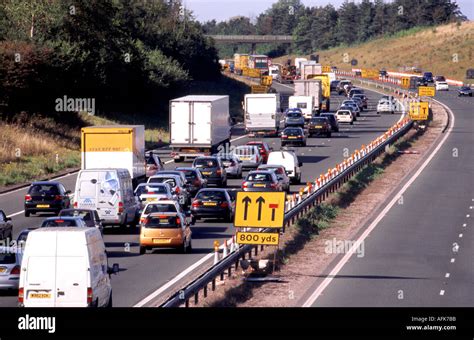 Motorway Congestion Uk Stock Photo Alamy