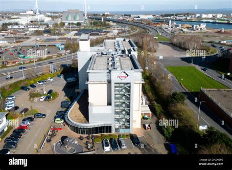 An Aerial View Of The Future Inn Hotel At Cardiff Bay Wales Uk Stock