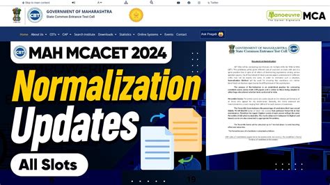 MAH MCA CET 2024 Normalization Process Out What Is Normalization