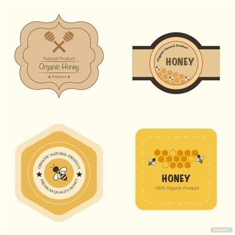 Honey Label Vector in Illustrator, SVG, JPG, EPS, PNG - Download ...