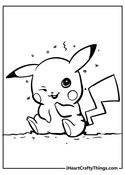 38 Pikachu Coloring Pages Free PDF Printables