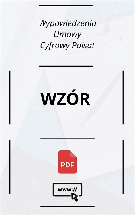 Wypowiedzenia Umowy Cyfrowy Polsat Wzór PDF