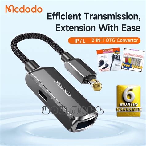 Mcdodo Otg Ca Type C Ip L To Usb Camera Adapter Otg