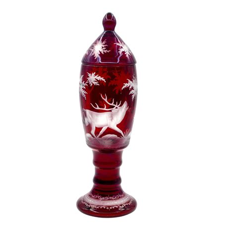 Vintage Bohemian Ruby Bocal 1920s At 1stdibs