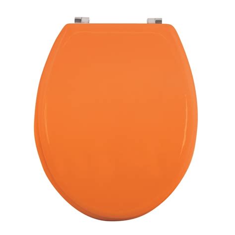 Abattant WC universel modèle KLAK en MDF orange et charnières en acier