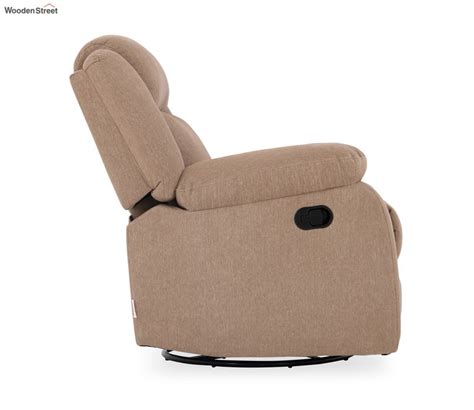 Buy Avalon Fabric Seater Revolving Manual Recliner Chair Brown At