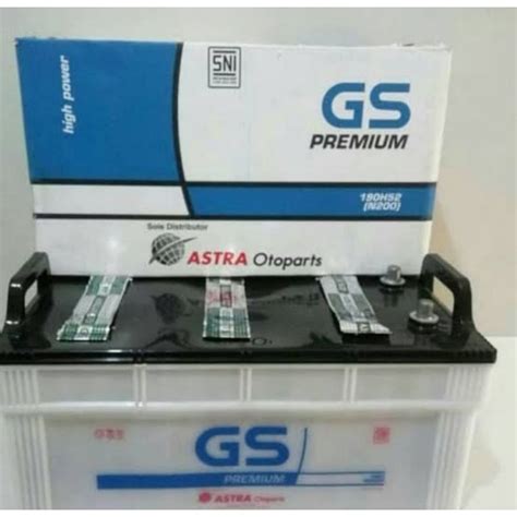 Jual AKI BATERAI MOBIL GENSET BASAH GS ASTRA PREMIUM N200 190H52 12V