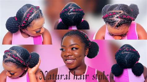 Diy Natural Hairstyle Simple Natural Hairstyles Quick And Easy Hairstyle On Natural Hair Youtube