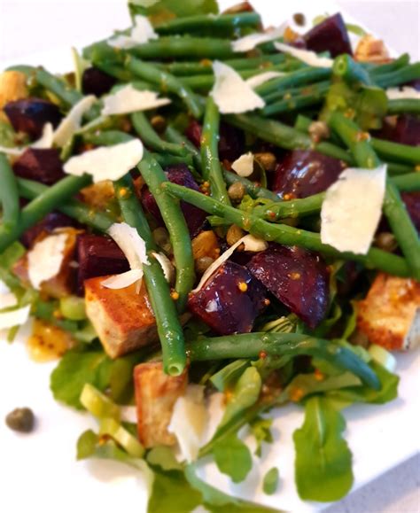 Rocket And Green Beans With Roasted Beets And Kumara Salad Bay City Gym