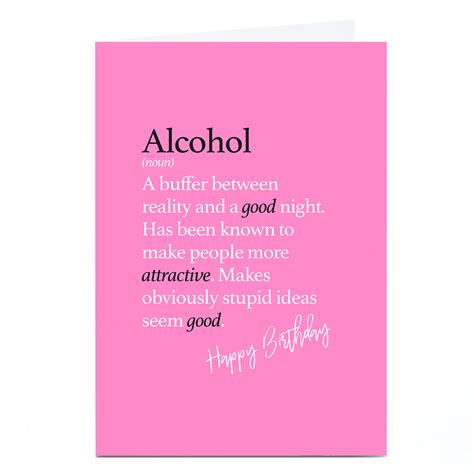 Buy Personalised Punk Birthday Card Alcohol For GBP 2 29 Card