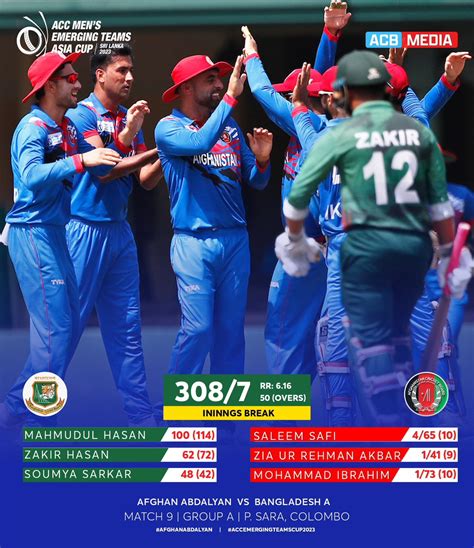 Afghanistan Cricket Board On Twitter Target Set Bangladesh A Team