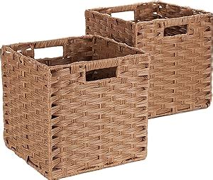 Amazon Dullemelo Wicker Baskets For Shelves X Foldable