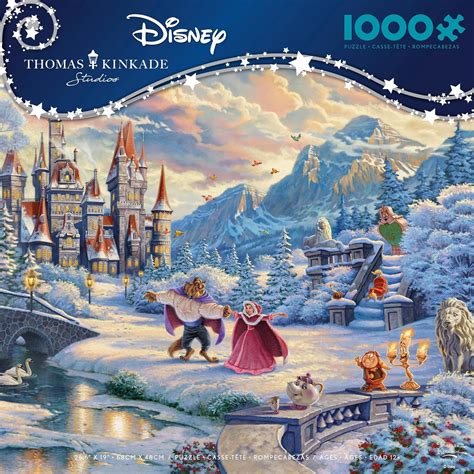 Amazon Ceaco Disney Thomas Kinkade Beauty The Beast Winter