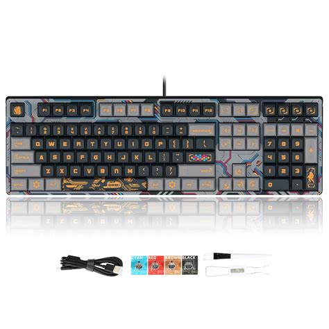 Amazon In Buy DUSTSILVER Mechanical Gaming Keyboard Hot Swappable Keyboard Optical Brown Switch