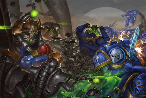 Ultramarines Vs Necrons Art By Gij Arentz 40K Gallery