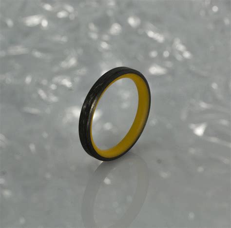 Carbon Fiber Glow Ring Glow Ring Band Black Ring Men's | Etsy