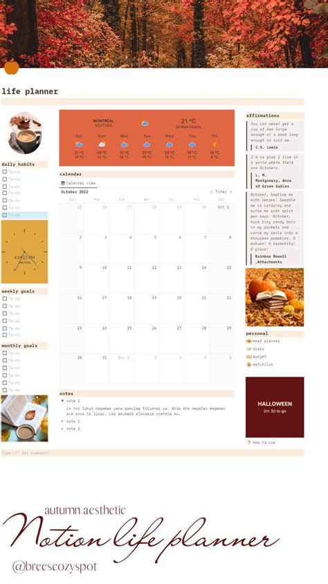 The Autumn Desktop Calendar Is Displayed In This Image