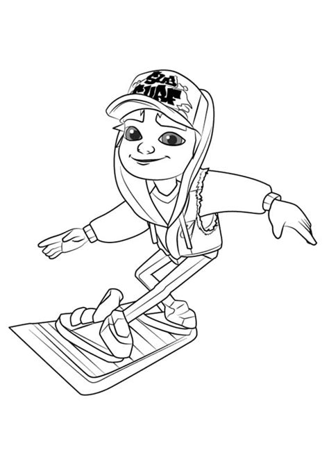 Frizzy From Subway Surfers Coloring Page Free Printable Coloring