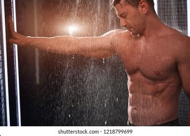 Adult Sexual Caucasian Gay Bodybuilder Brown Stock Photo 1218799699