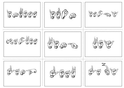 American Sign Language Manual Alphabet Practice Flashcards Download