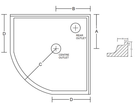 Marbletrend Flinders Curved Polymarble Shower Base