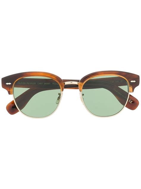 Oliver Peoples Square Tinted Sunglasses In Brown For Men Lyst