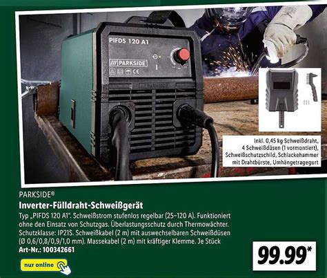 Parkside Inverter F Lldraht Schweibger T Angebot Bei Lidl Prospekte De